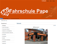 Tablet Screenshot of fahrschule-volksdorf.de